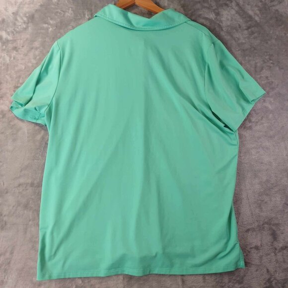 All‎ In Motion Men's XL Mint Green Vibrant Preppy Stretchy Athleisure Polo Shirt - Picture 2 of 7